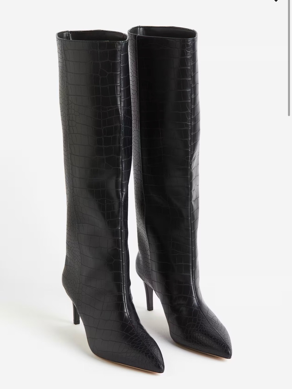 H&M KNEE-HIGH HEELED BOOTS 7 New